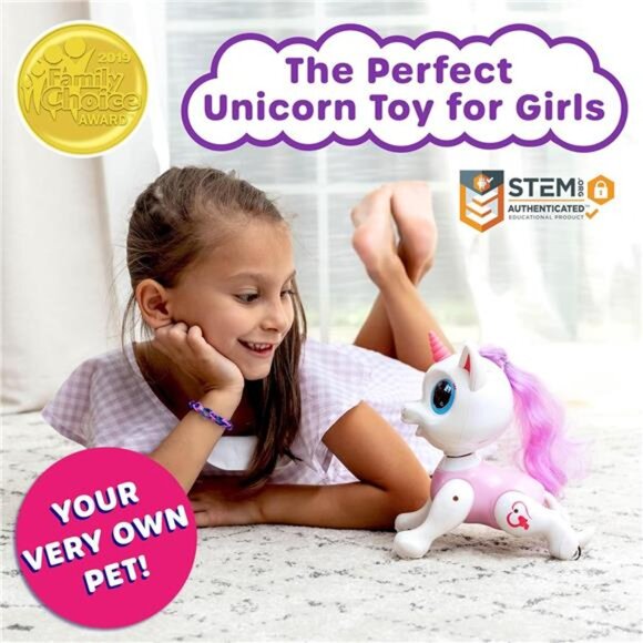 Fun Robo Pets Unicorn Toy for Girls and Boys - Remote Control Robot Toys - Picture 2 of 6